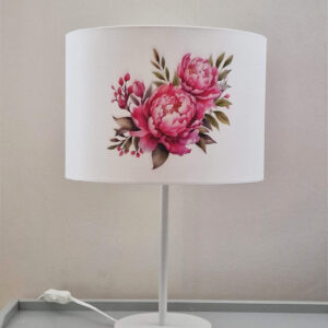 Personalized and unique lampshade with Peonies